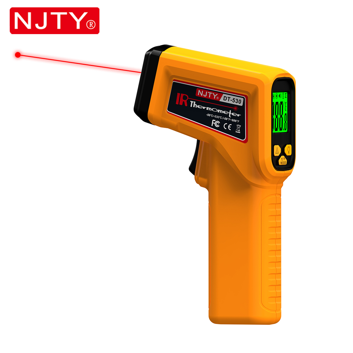 Industrial Laser Gun - Termometr na podczerwień NJTY Laserowy bezdotykowy
