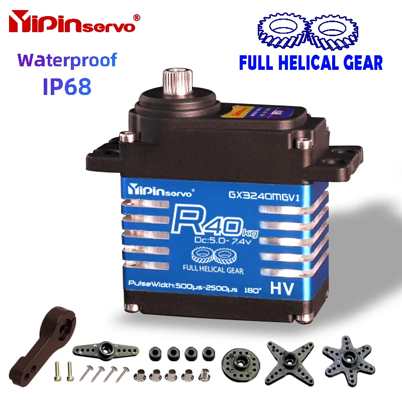 Servo Motor Cnc - Wodoodporny serwomechanizm IP68 RC 40kg Całkowicie