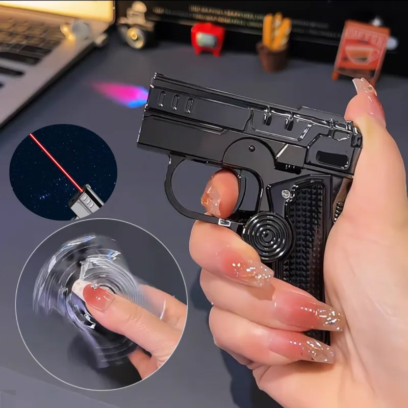 Industrial Laser Gun - Metalowa składana zapalniczka dmuchana w stylu