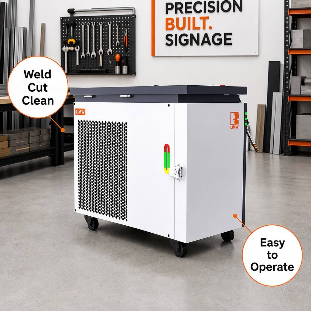 Industrial Laser Machines - Zintegrowana spawarka laserowa UMW z chłodzeniem