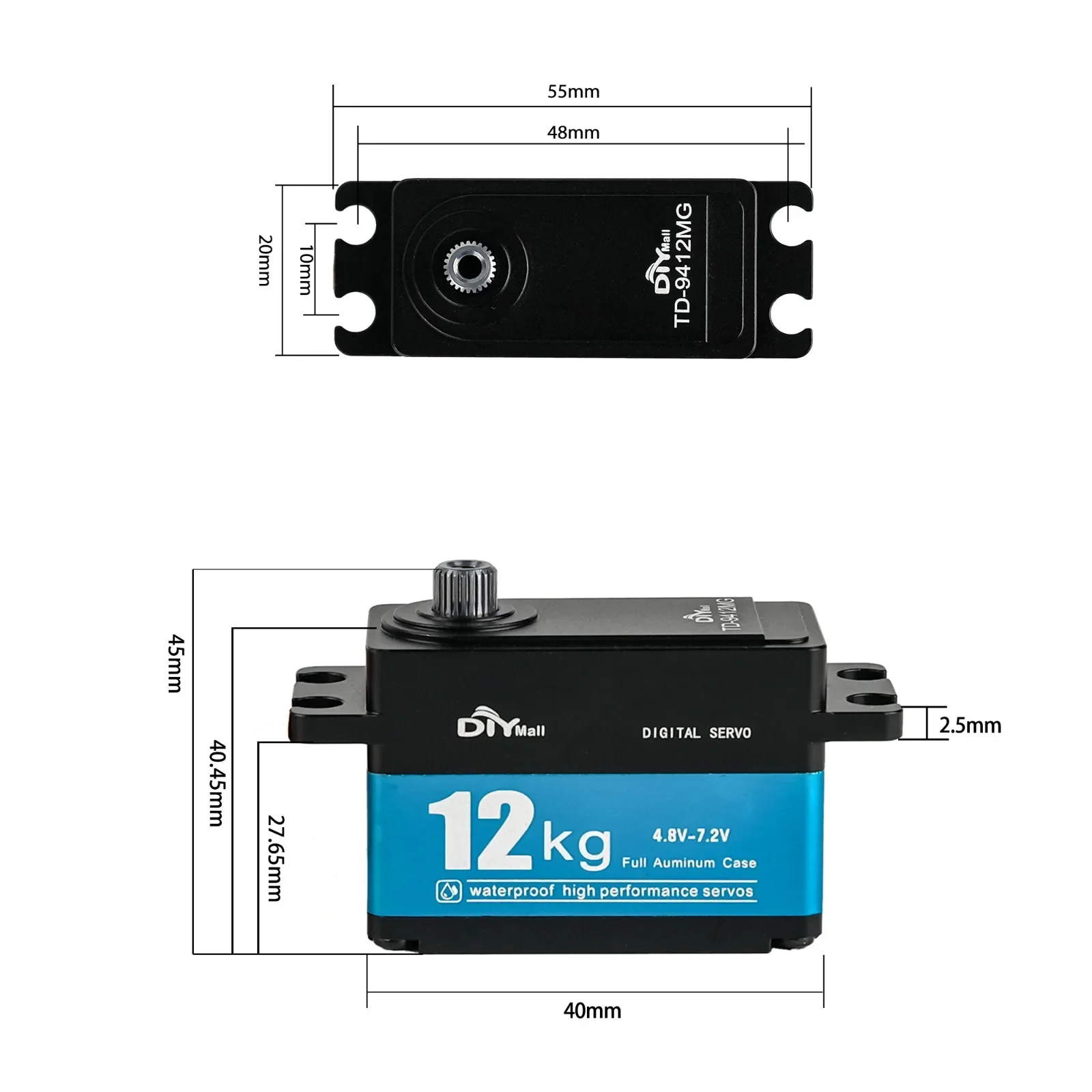 12KG TD-9412MG W pełni metalow – Servo Motor Cnc recenzja i cena