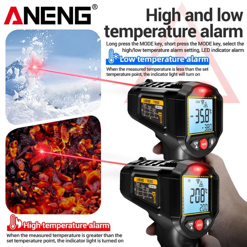 ANENG TH202 Przemysłowy Termom – Industrial Laser Gun recenzja i cena