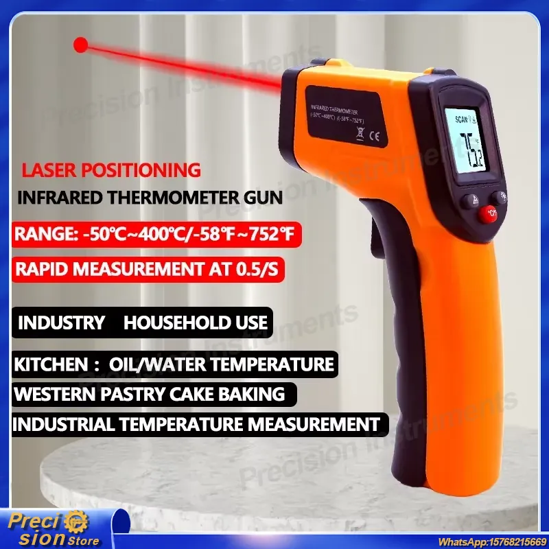 Termometr na podczerwień, bezk – Industrial Laser Gun recenzja i cena
